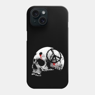 Peace Symbol Skull-Helmet-Motorcycle-War Phone Case