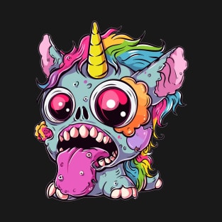 Halloween Zombie Unicorn Costume Heavy Metal T-Shirt