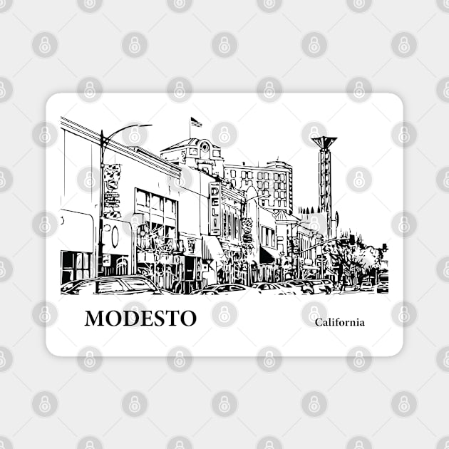 Modesto - California Magnet by Lakeric