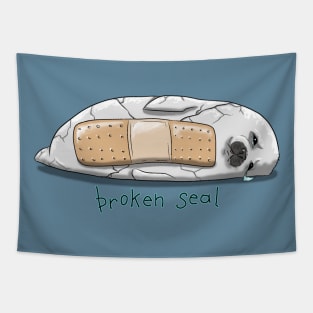 broken seal Tapestry