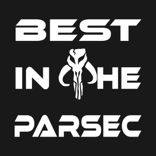 "BEST IN THE PARSEC" WHITE logo T-Shirt