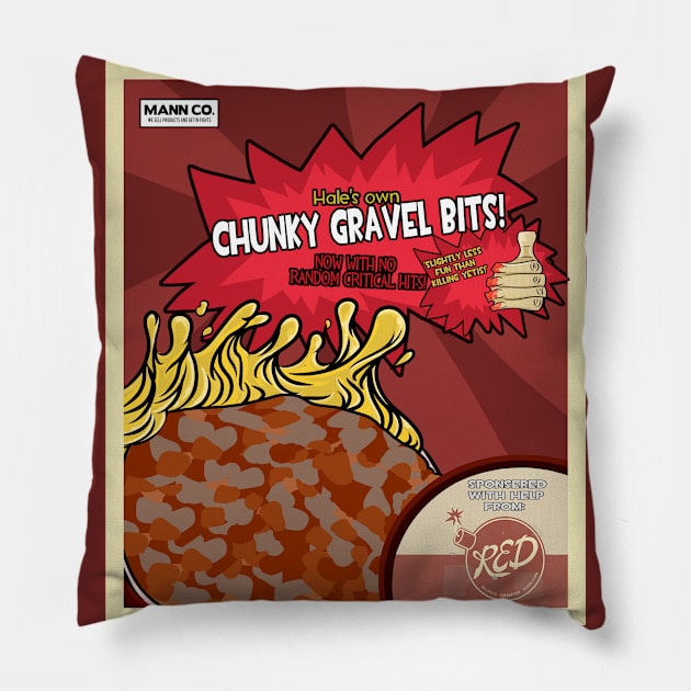 Team Fortress gravel bits! Pillow by HelmetCards