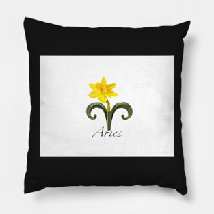 Aries’ Daffodil with Title Pillow