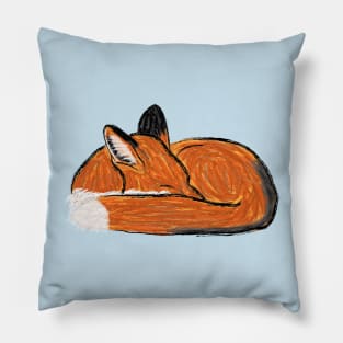 Artwork showing a Sleeping Red Fox I Pillow