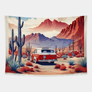 Tucson Arizona United States of America Tourism Vintage Poster Tapestry