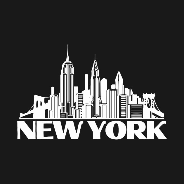 NEWYORK Skyline Black by Shirt Tube