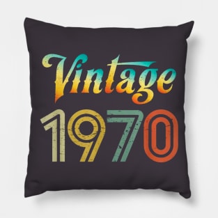 Vintage 1970 Birthday Pillow