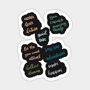 Motivational Quotes Sticker Pack, Handlettered Stickers, Calligraphy Stickers Magnet