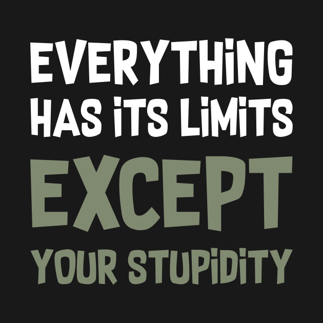 Everything has its limits, except your stupidity by Didier97