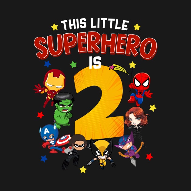 This Little Superhero Is 2 Birthday Superhero 2 Year Old Boy by webster