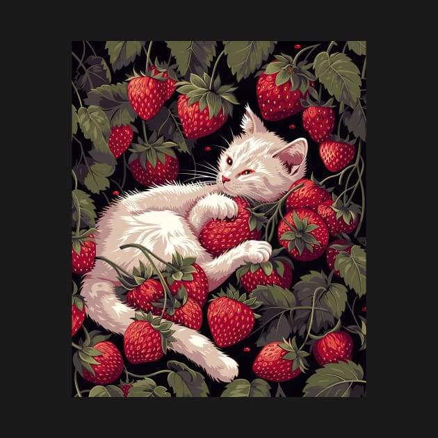 Cat Strawberry Bedding by Josephine7