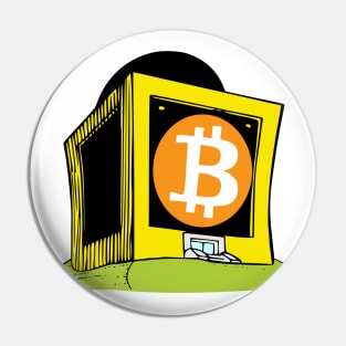 funny – crypto – store of value – Bitcoin vault (gold variant) Pin