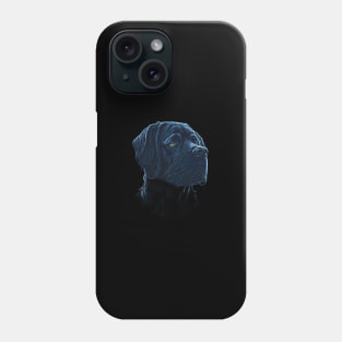 Black Labrador Dog Futuristic Phone Case