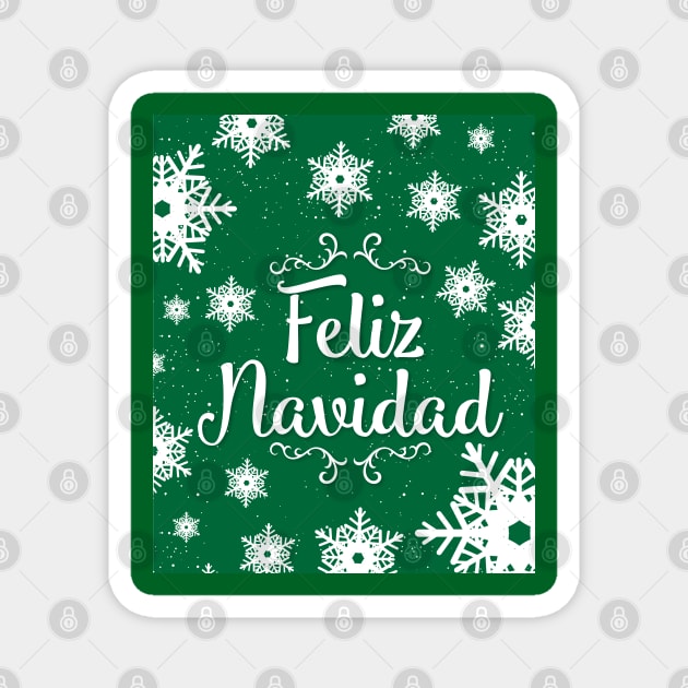 Feliz Navidad v2 Green Series Magnet by Design_Lawrence