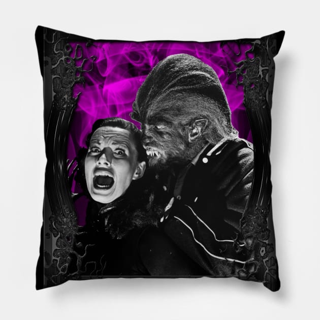 I WAS A TEENAGE WEREWOLF 1 (1957) Pillow by GardenOfNightmares