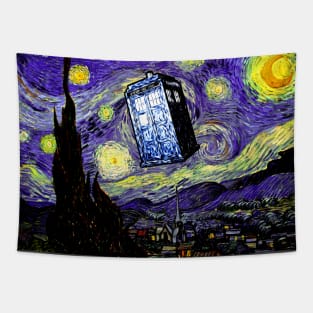 The Tardis in the Starry Night Tapestry