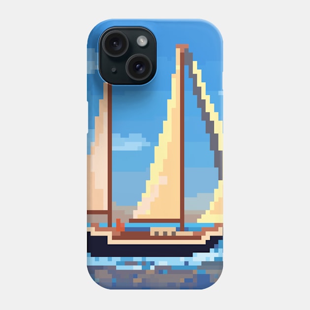 Pixel Boat Phone Case by Shellz-art