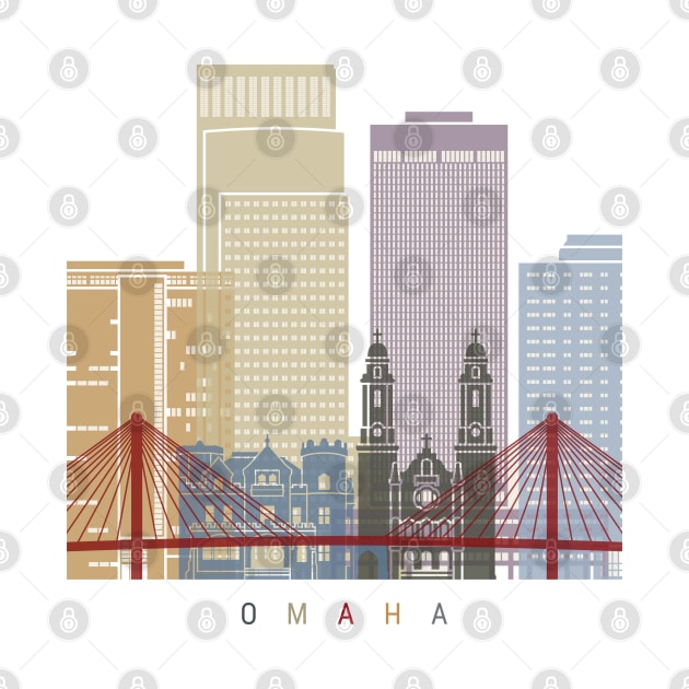 Omaha skyline poster by PaulrommerArt