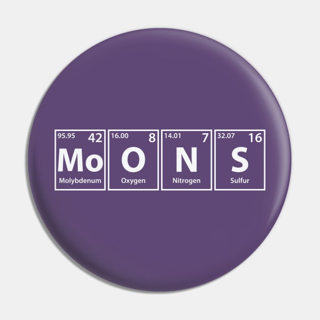 Moons (Mo-O-N-S) Periodic Elements Spelling Pin by cerebrands