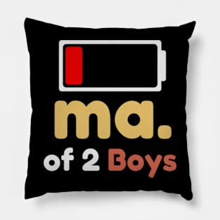 Mom of 2 Boys Shirt Gift from Son Mothers Day 2024   Birthday Women Pillow