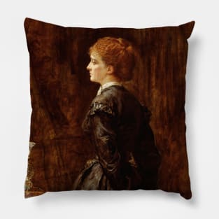 Yes or No? by John Everett Millais Pillow