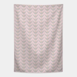 Gold Leaf Motif From Blush and Grey Abstract Collection Tapestry