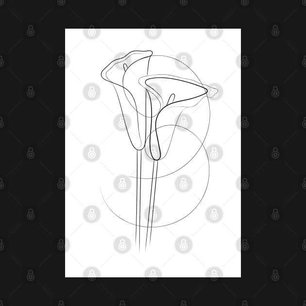 Calla Lily Line Drawing by AdamRegester