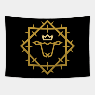 Lamb of God in a crown and framed with a crown of thorns Tapestry