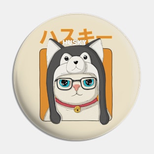 Smart Husky Neko Pin