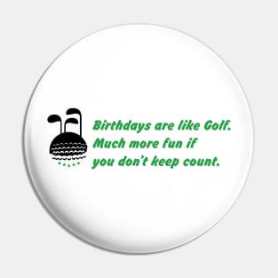 Birthday golf Pin