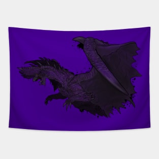 Monster hunter world Alatreon the blazing black dragon Tapestry