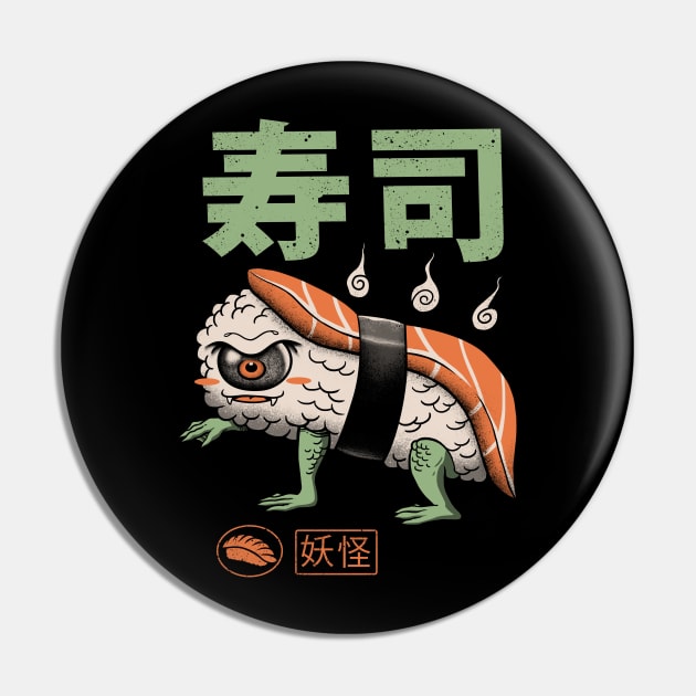 Yokai Sushi Pin by Vincent Trinidad Art