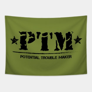 PTM Potential Troublemaker Funny Day One Back to School Tapestry