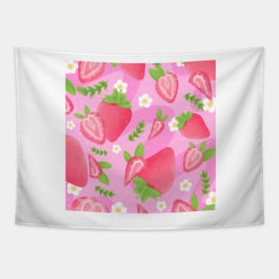 strawberries and flowers pattern Tapestry