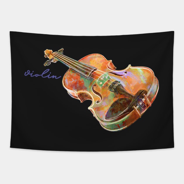 Violin Tapestry by evisionarts