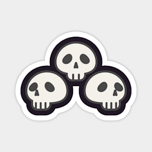 Triple skulls Magnet