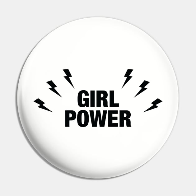 Girl Power Pin by textonshirts