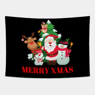 Family Christmas Apparel Tapestry