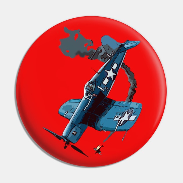 Famous WW2 Planes F4U Corsair Aerial Combat Pin by F&L Design Co.