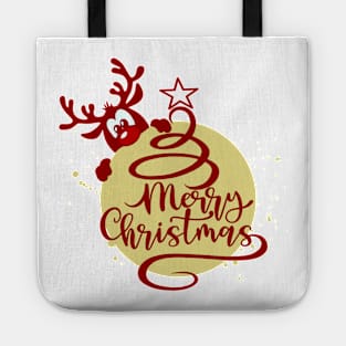 Merry Christmas Cute Deer Tote