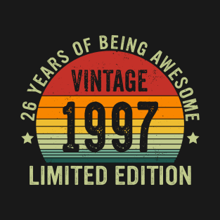 Vintage 1997 Limited Edition 26 Years Of Being Awesome T-Shirt