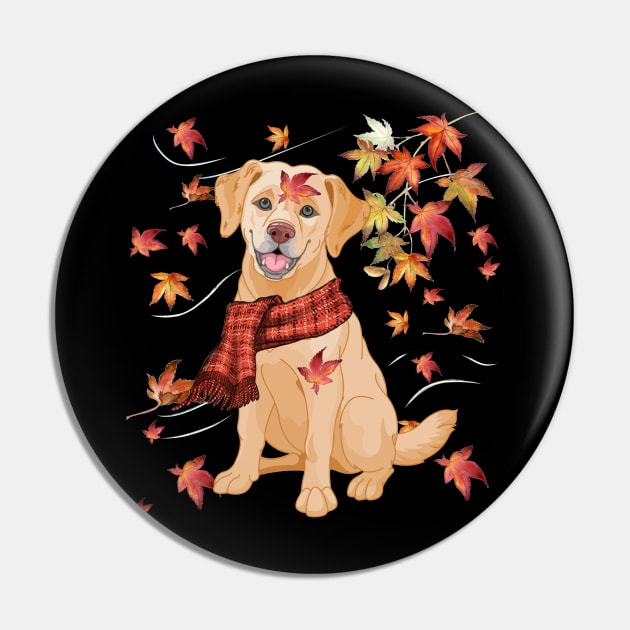 Maple Dog Leaf Fall Hello Autumn Funny Labrador Lover Pin by MarrinerAlex