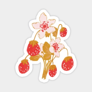 Strawberry Bunch 4 Magnet