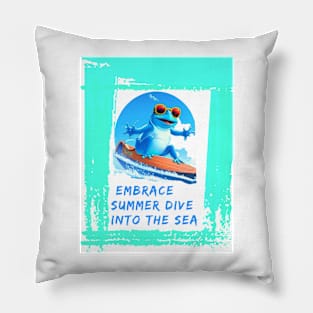 Embrace Summer: Dive into the Sea T-Shirt Pillow