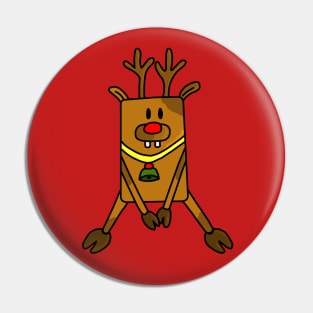 Cute Funny Deer with a Red nose Pin