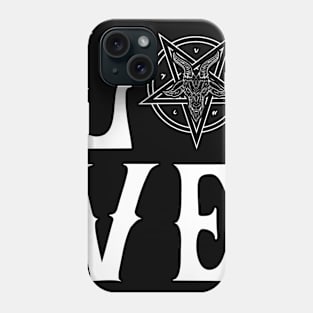 I Love Satan I Satanic Goat Occult I Black Death Metal product Phone Case