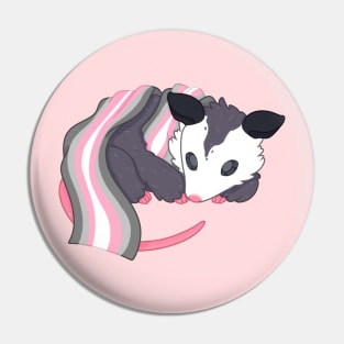 Demigirl Pride Possum Pin