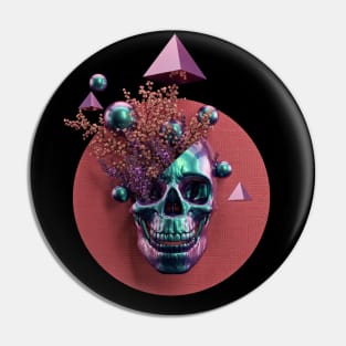 skull thinking Pin