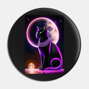 Royal Black Cat Moon theme Pin