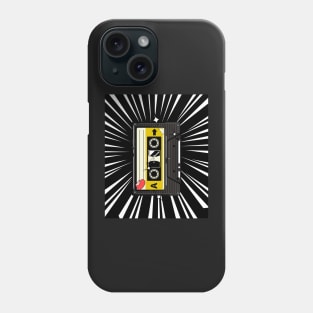 Retro Cassette Tape (white print) Phone Case